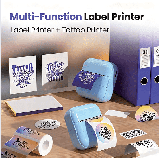 Mini Bluetooth Thermal Sticker Printer Inkless Design